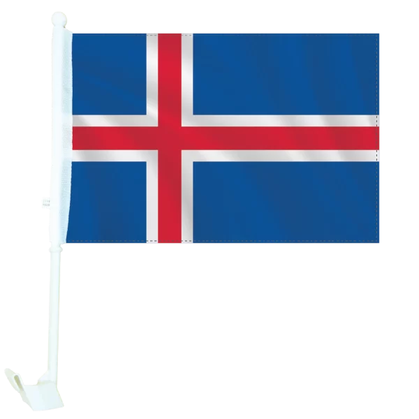 Flags of the World - Iceland Car Flag