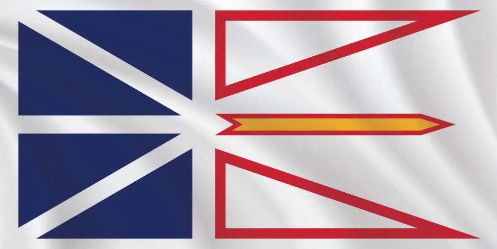 Flags of Canada - Newfoundland Provincial flag shown in a 1:2 proportion