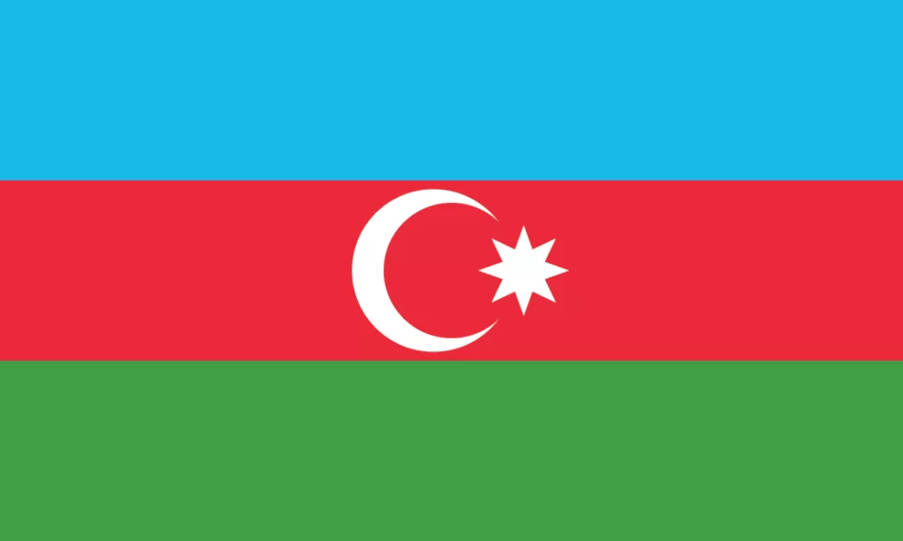 3:5 Ratio Azerbaijan Flag