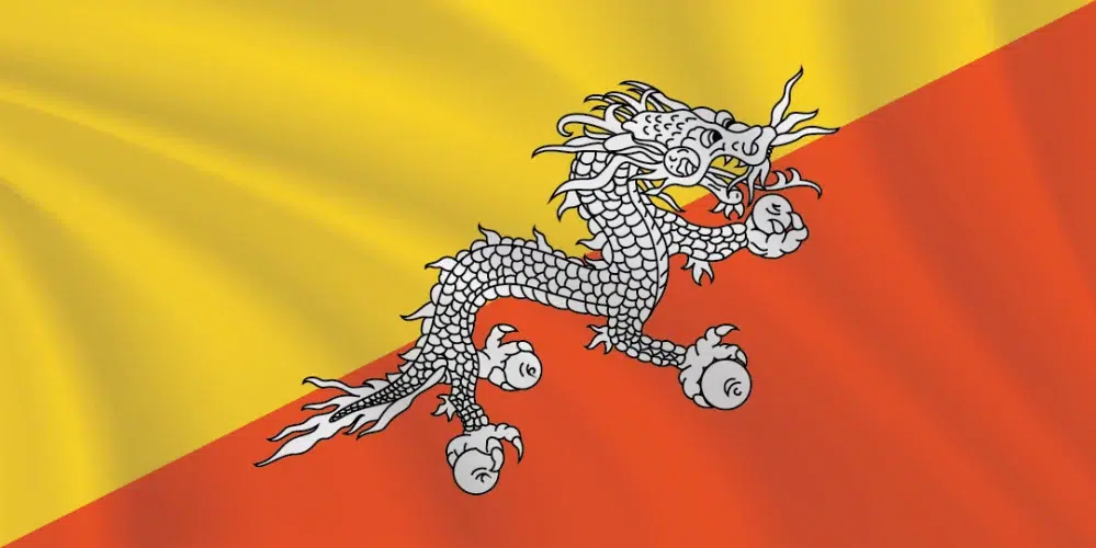 Flags of the World 1:2 Ratio Bhutan Flag