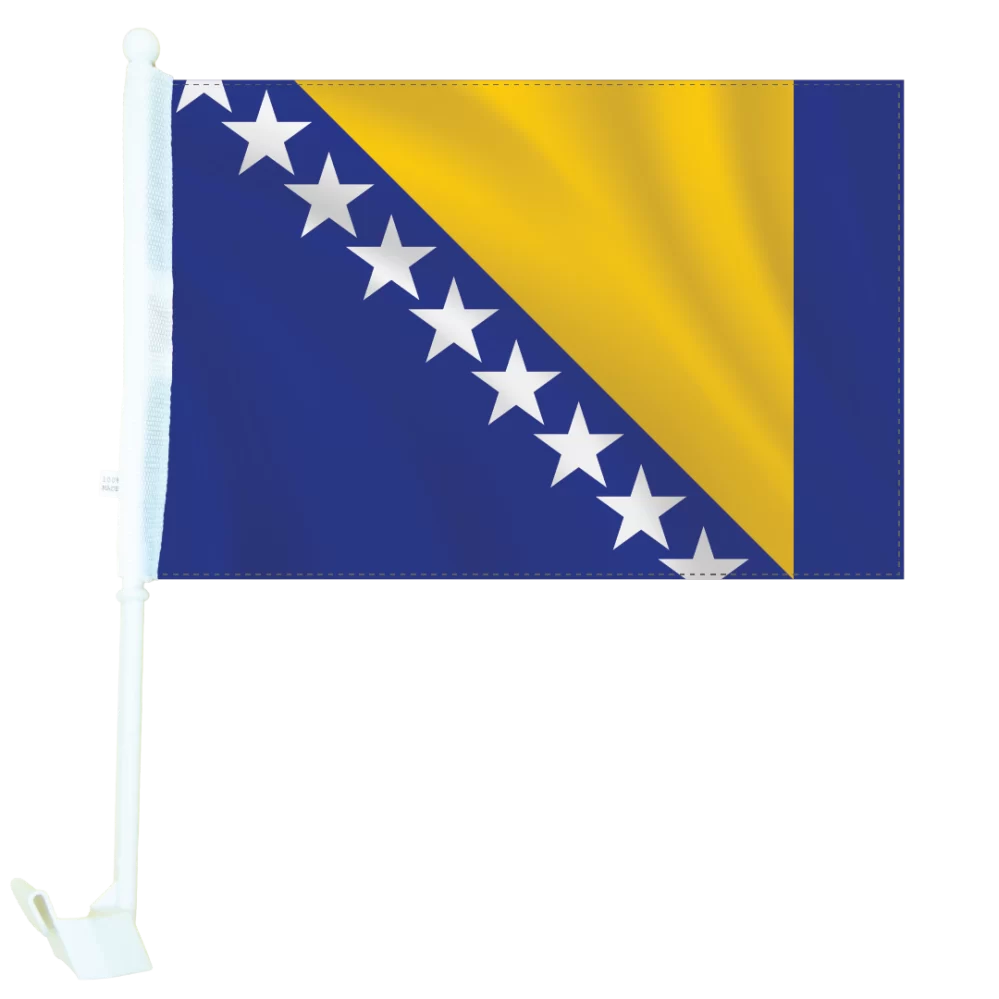 Flags of the World - Bosnia and Herzegovina Car Flag