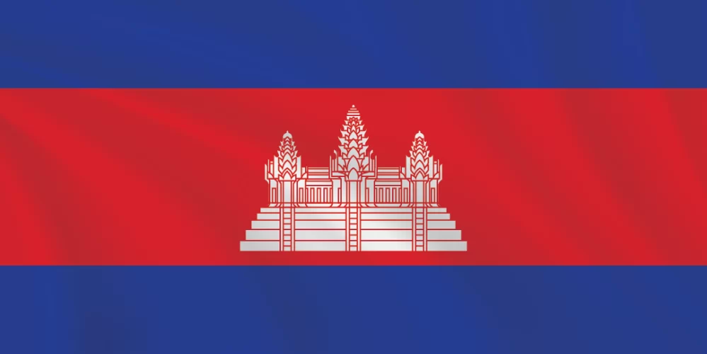 Flags of the World 1:2 Ratio Cambodia Flag
