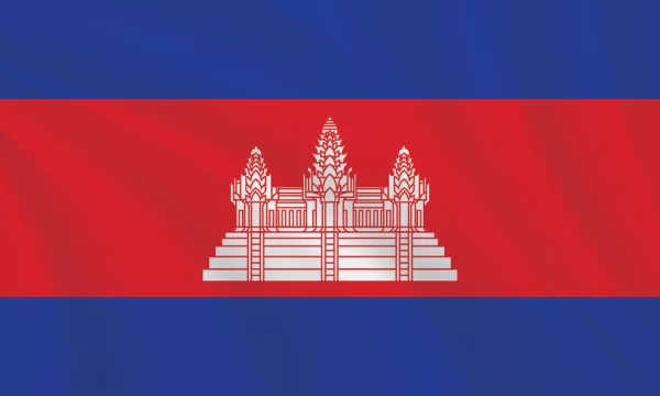 3:5 Ratio Cambodia flag