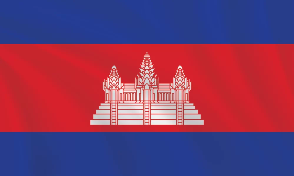 3:5 Ratio Cambodia flag