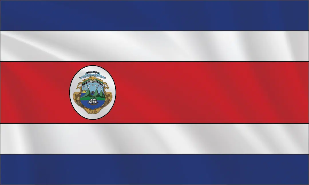 3:5 Ratio Costa Rica Flag