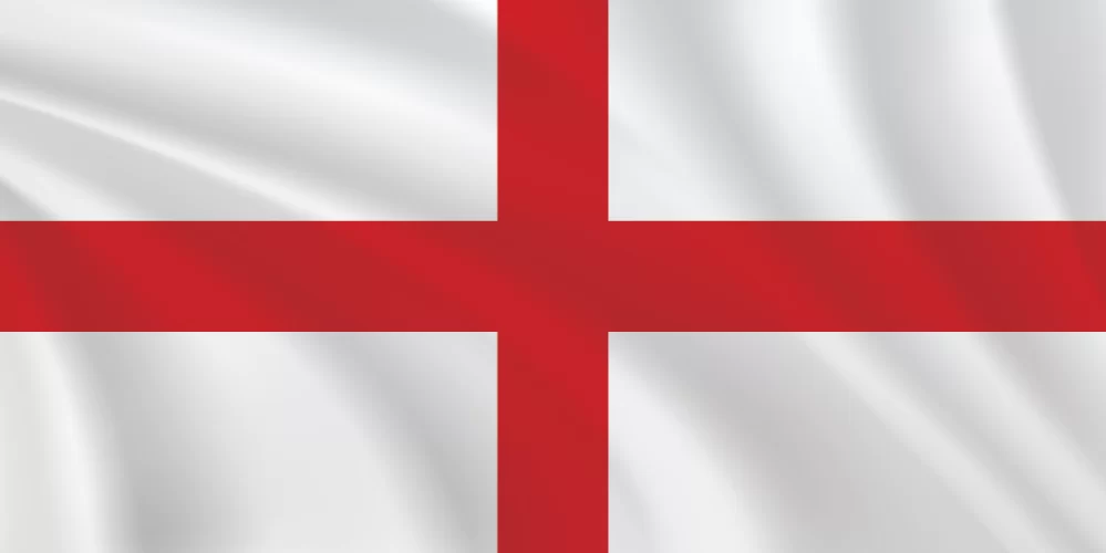 Flags of the World 1:2 Ratio St. Georges Cross Flag