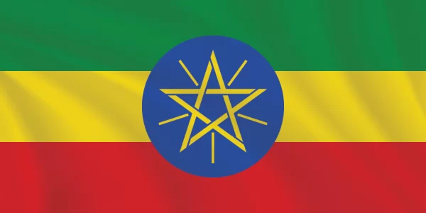 Flags of the World 1:2 Ratio Ethiopia Flag