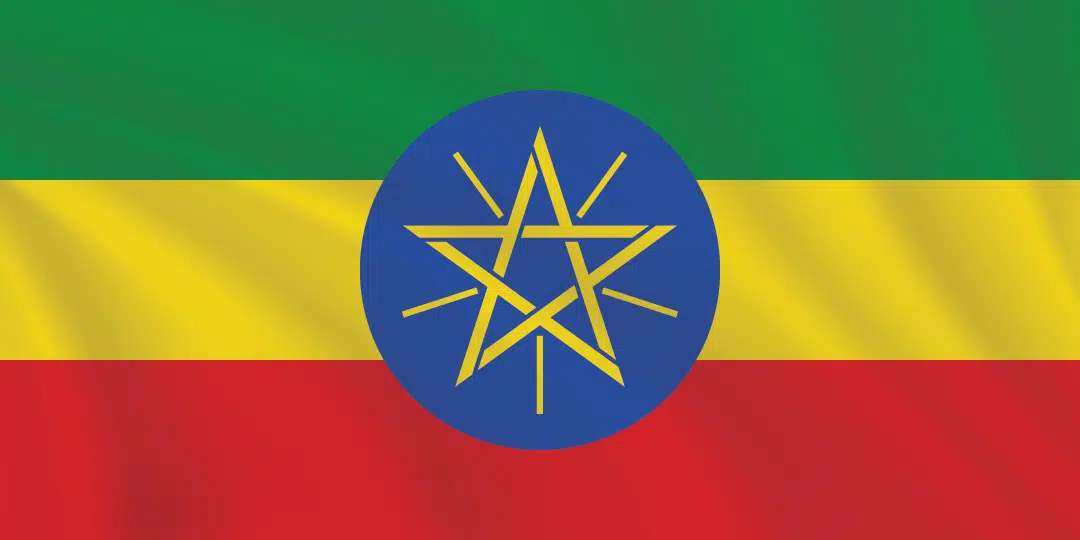 Flags of the World 1:2 Ratio Ethiopia Flag