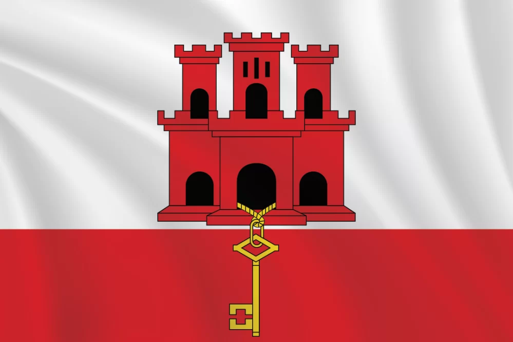 Flags of the World 2:3 Ratio Gibraltar Flag