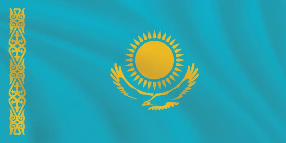 Flags of the World 1:2 Ratio Kazakhstan Flag