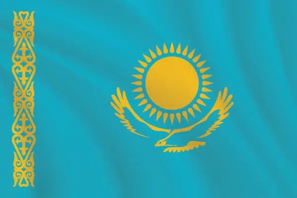 Flags of the World 2:3 Ratio Kazakhstan Flag