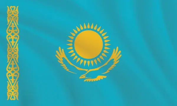 3:5 Ratio Kazakhstan Flag