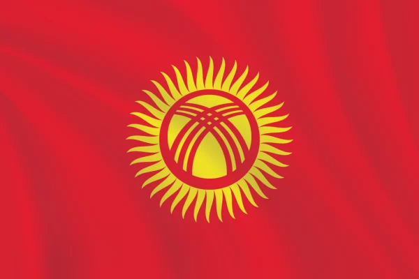 Flags of the World 2:3 Ratio Kyrgyzstan Flag