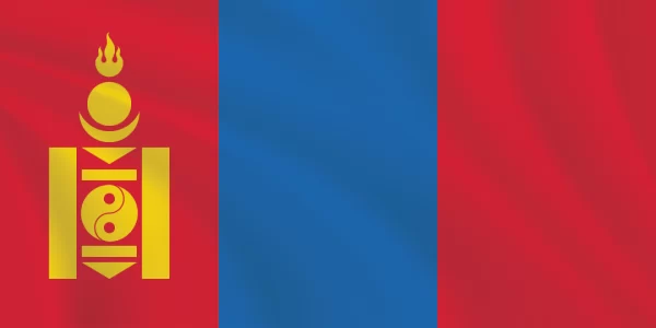 Flags of the World 1:2 Ratio Mongolia Flag