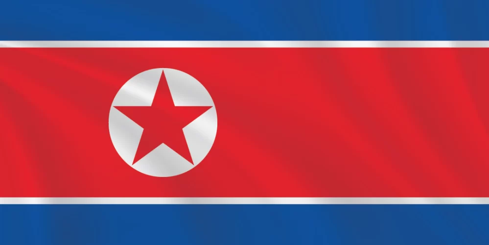 Flags of the World 1:2 Ratio North Korea Flag