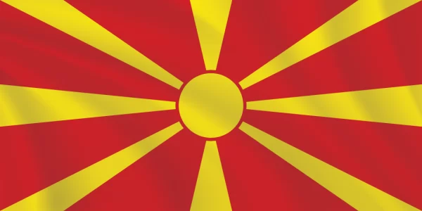 Flags of the World 1:2 Ratio North Macedonia Flag