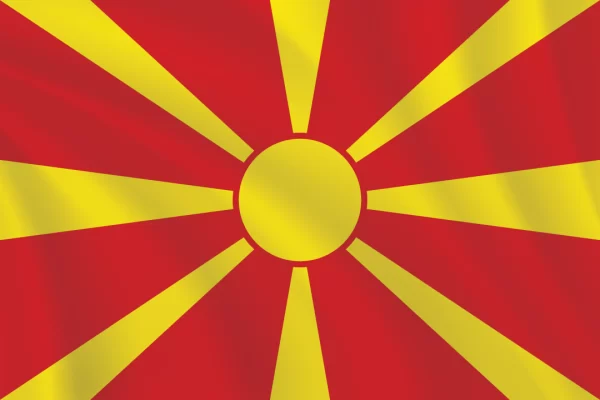 Flags of the World 2:3 Ratio North Macedonia Flag