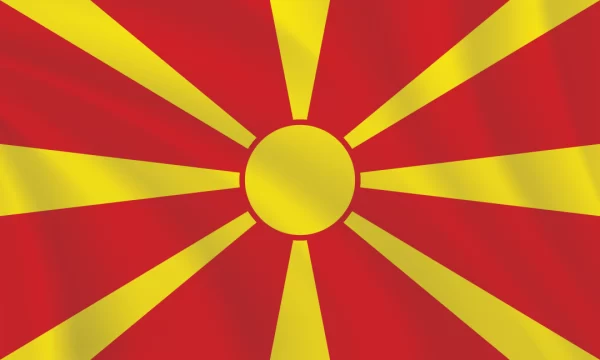 3:5 Ratio North Macedonia Flag