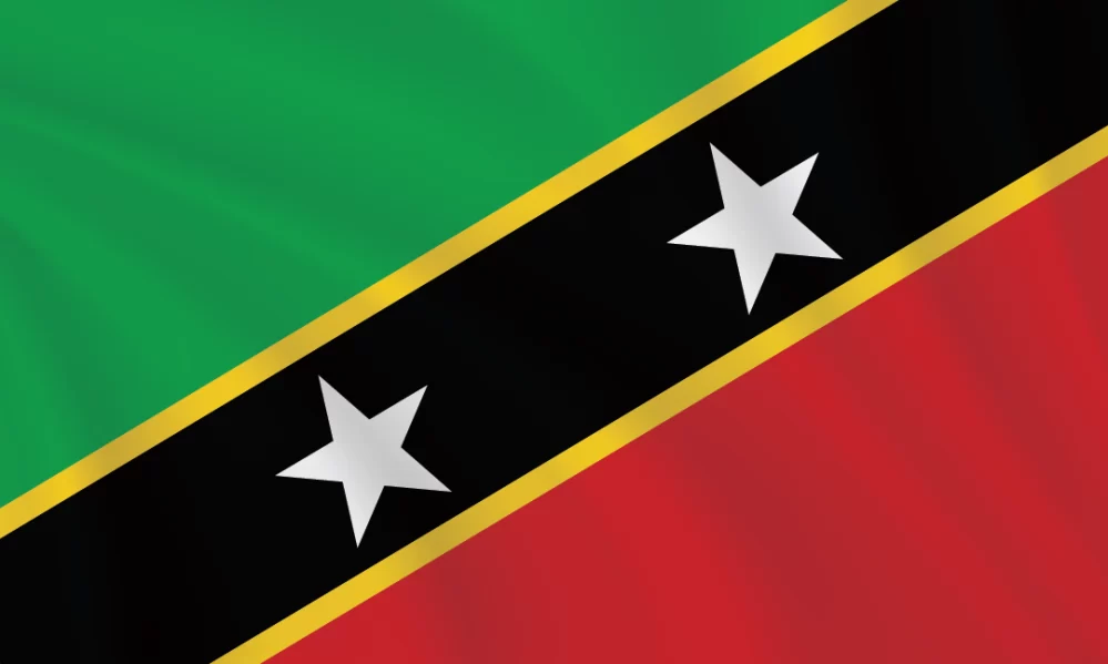 3:5 Ratio Saint Kitts and Nevis Flag