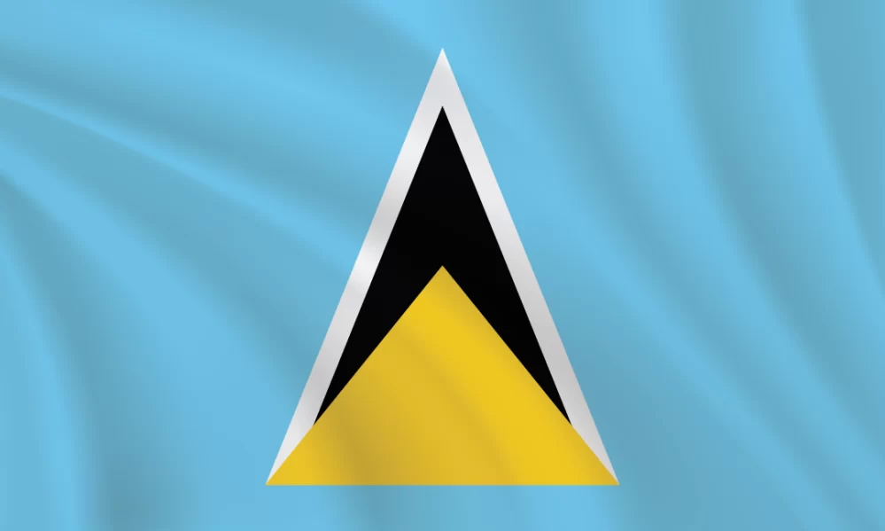 3:5 Ratio Saint Lucia Flag