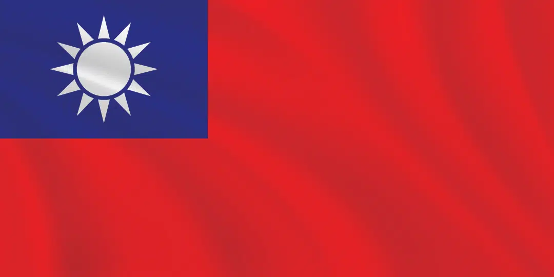 Flags of the World 1:2 Ratio Taiwan Flag