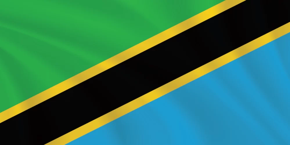 Flags of the World 1:2 Ratio Tanzania Flag