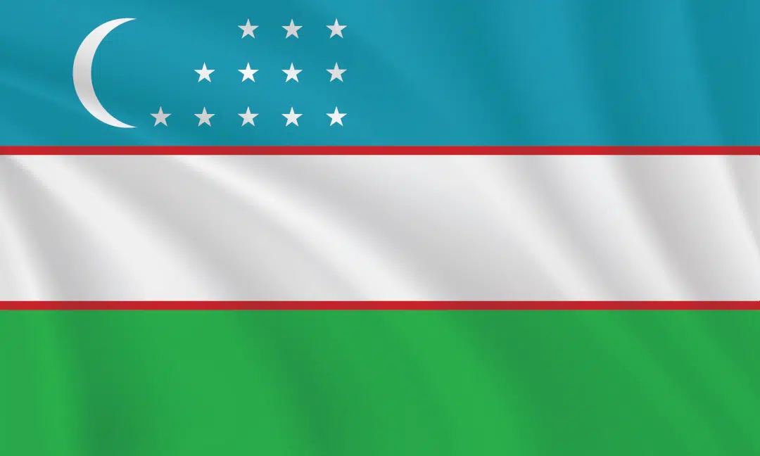 Flags of the World - 3:5 Ratio Uzbekistan Flag