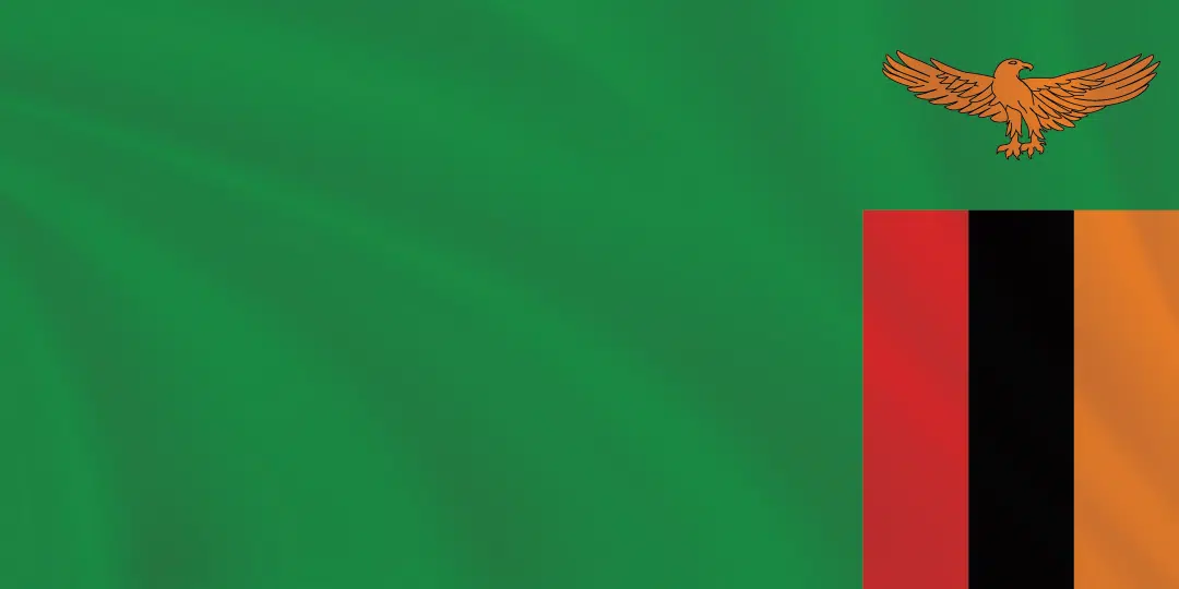 Flags of the World 1:2 Ratio Zambia Flag