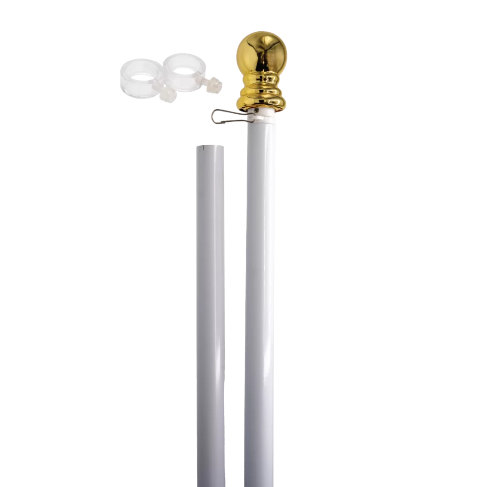 White Rotating Residential Flagpole