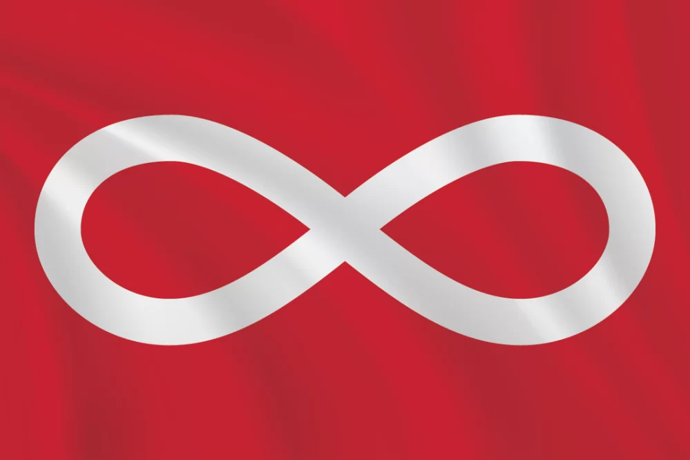 Red Metis flag in a 2:3 proportion