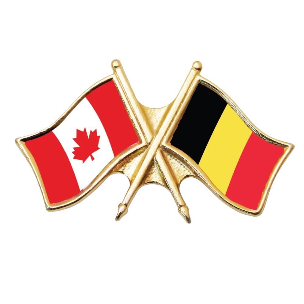 Canada & Belgium Friendship Pin (otherwise known as crossed flag pins