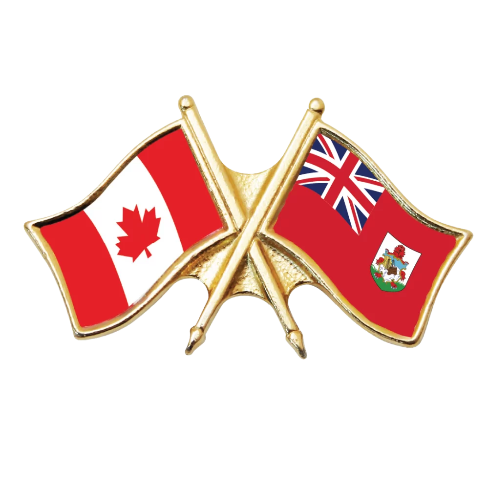 Canada & Bermuda Friendship Pin (otherwise known as crossed flag pins