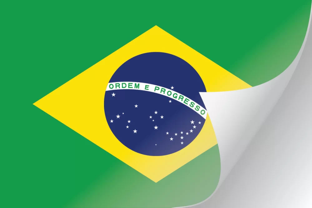 3"x5" Brazil Flag Decal