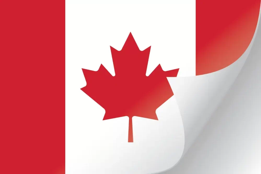 Canada flag decal