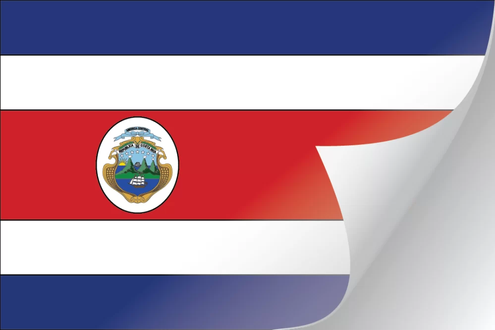 3"x5" Costa Rica Flag Decal