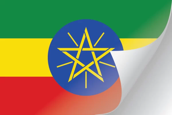 3"x5" Ethiopia flag Decal