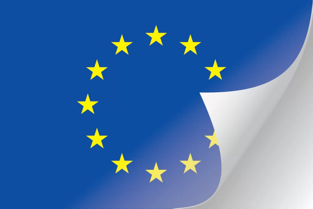 3"x5" European Union Flag Decal