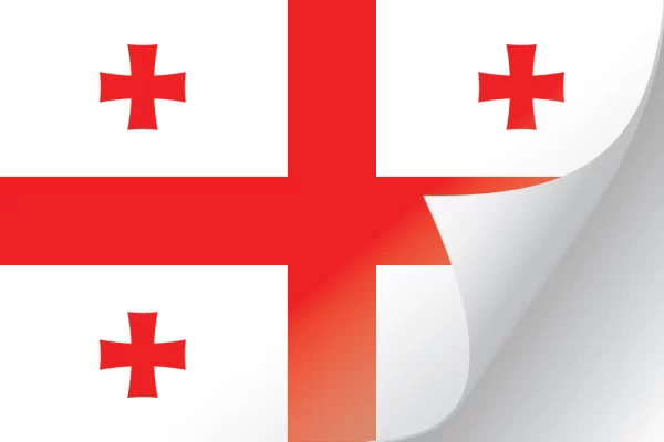 3"x5" Georgia Flag Decal