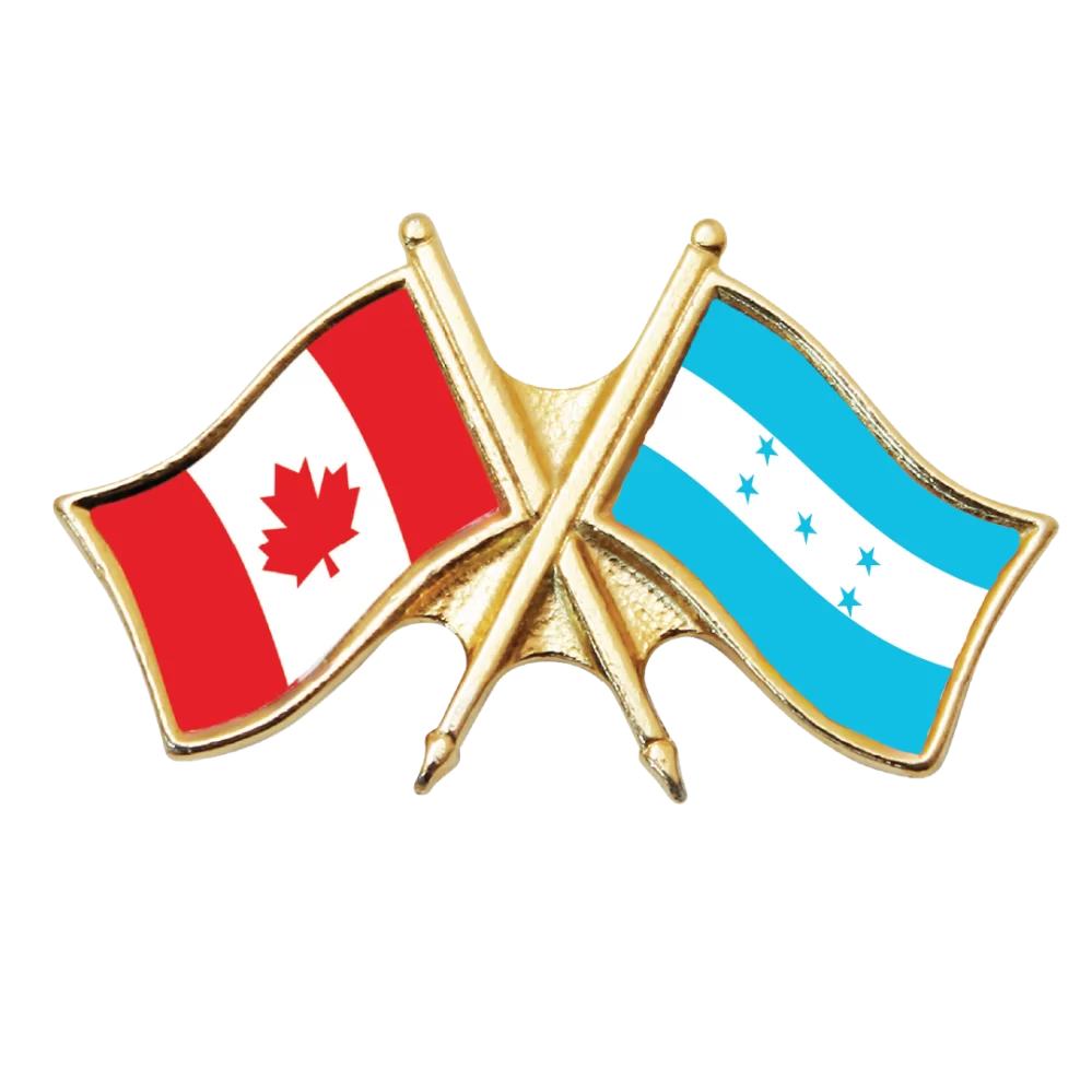 Canada & Honduras Friendship Pin (otherwise known as crossed flag lapel pins