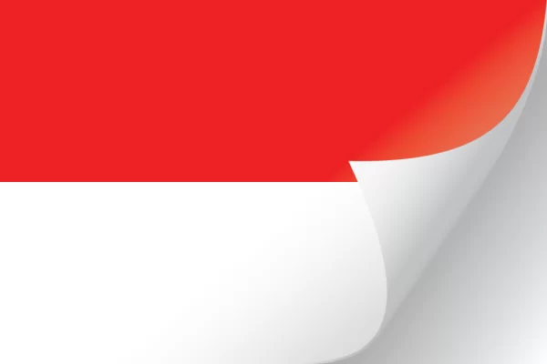3"x5" Indonesia Flag Decal