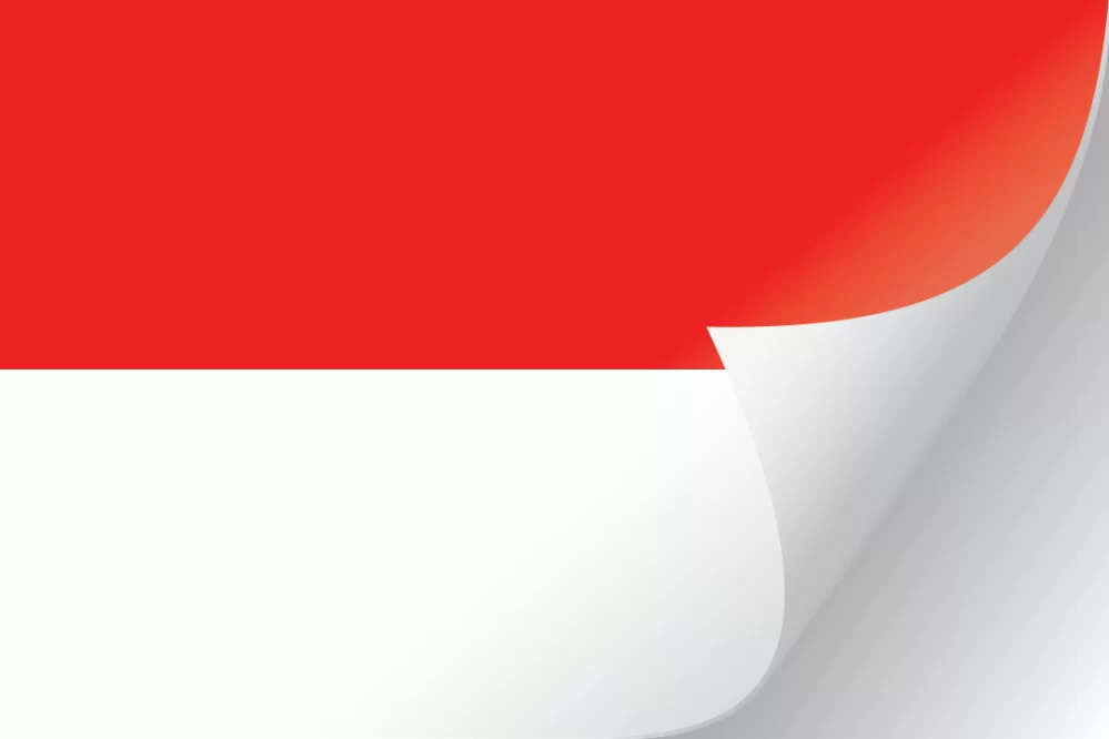 3"x5" Indonesia Flag Decal