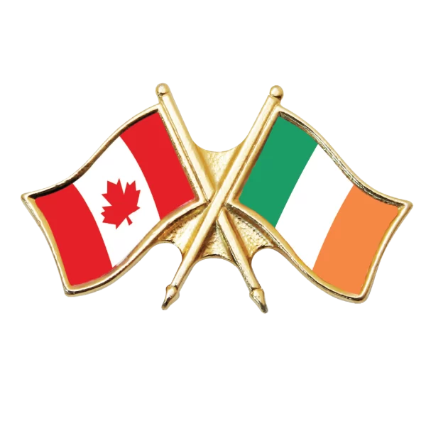 Canada & Ireland Friendship Pin (otherwise known as crossed flag lapel pins