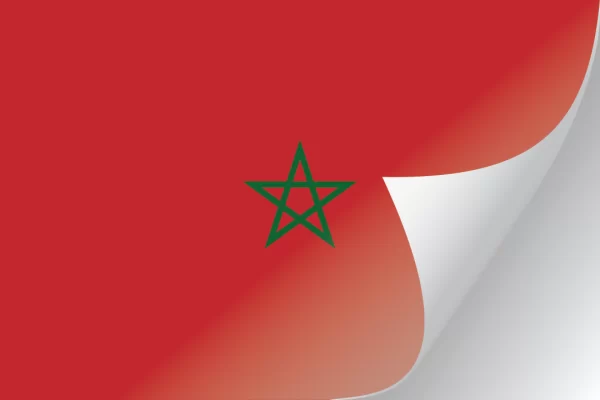 3"x5" Morocco Flag Decal