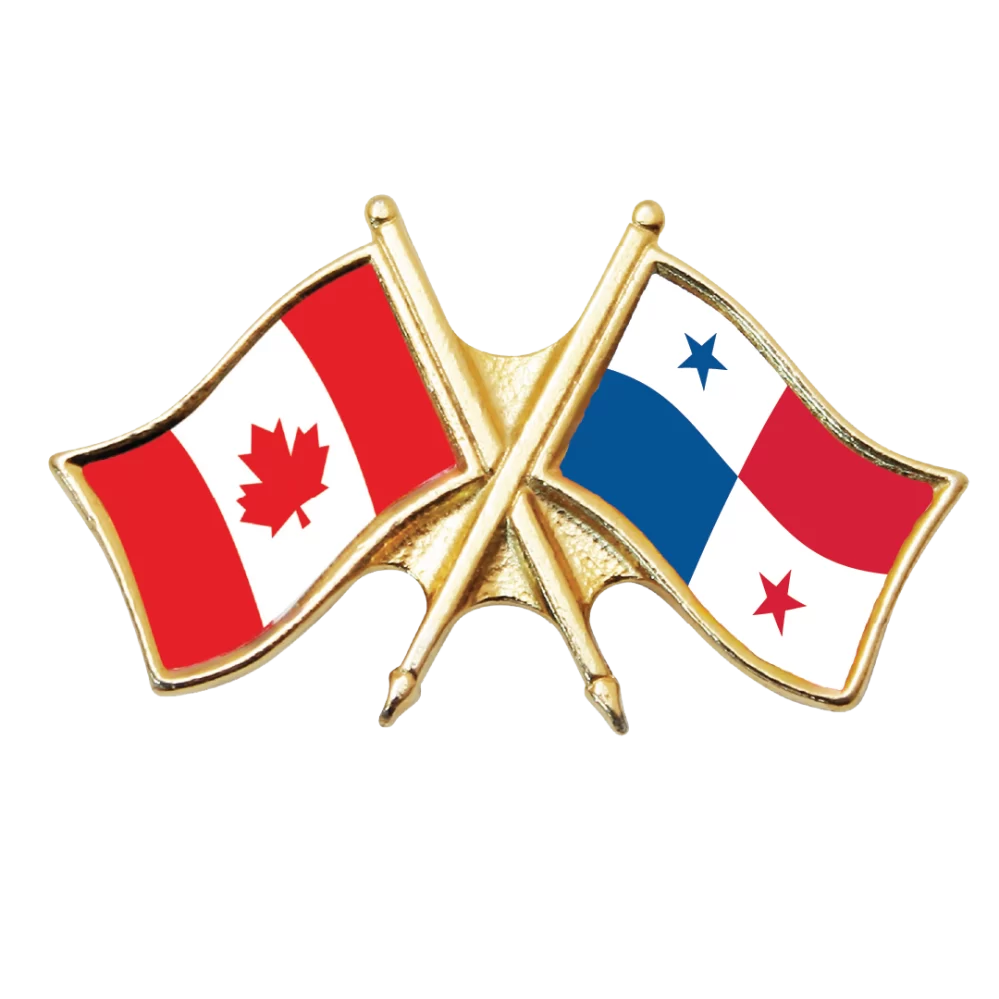 Canada & Panama Friendship Pin (otherwise known as crossed flag lapel pins