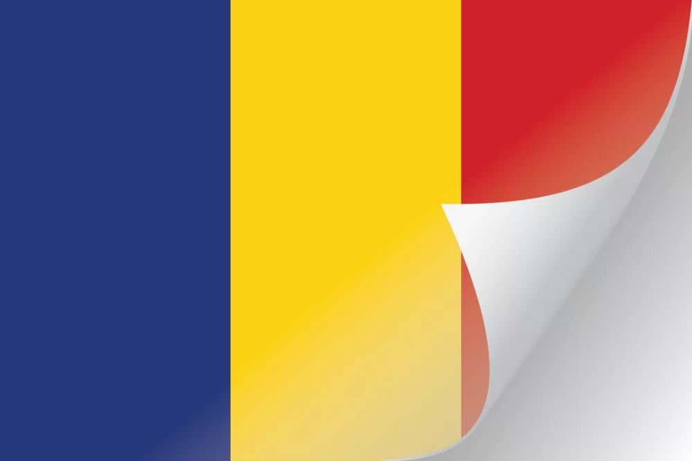 3"x5" Romania Flag Decal
