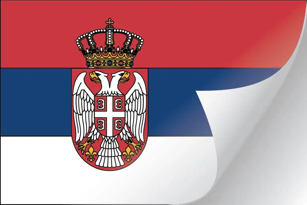 3"x5" Serbia Flag Decal