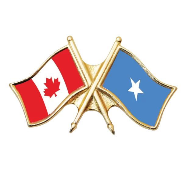 Canada & Somalia Friendship Pin (otherwise known as crossed flag lapel pins