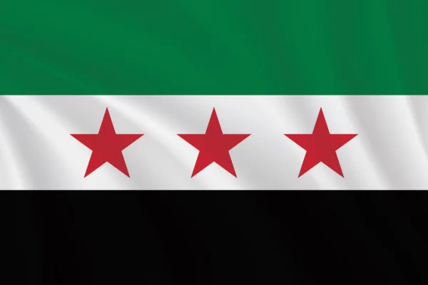 Syria flag in a 2:3 proportion