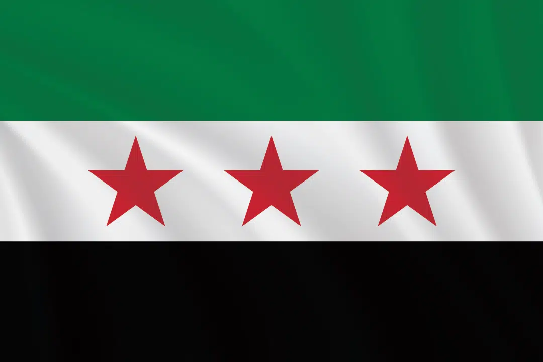 Syria flag in a 2:3 proportion