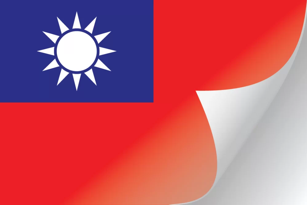 3"x5" Taiwan Flag Decal